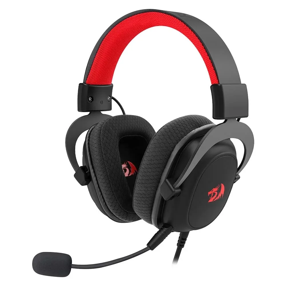 Headset Gamer Redragon Zeus Lite H510-LT Preto, Drivers 53 mm, P3, Microfone Removível